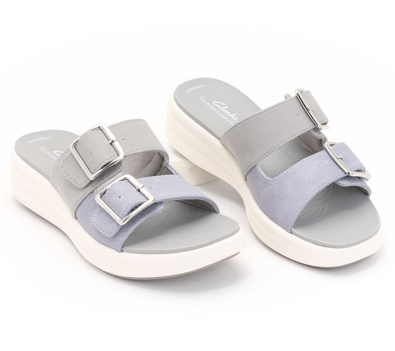 Clarks Cloudsteppers Adjustable Slide Sandals - Drift Buckle — Main view