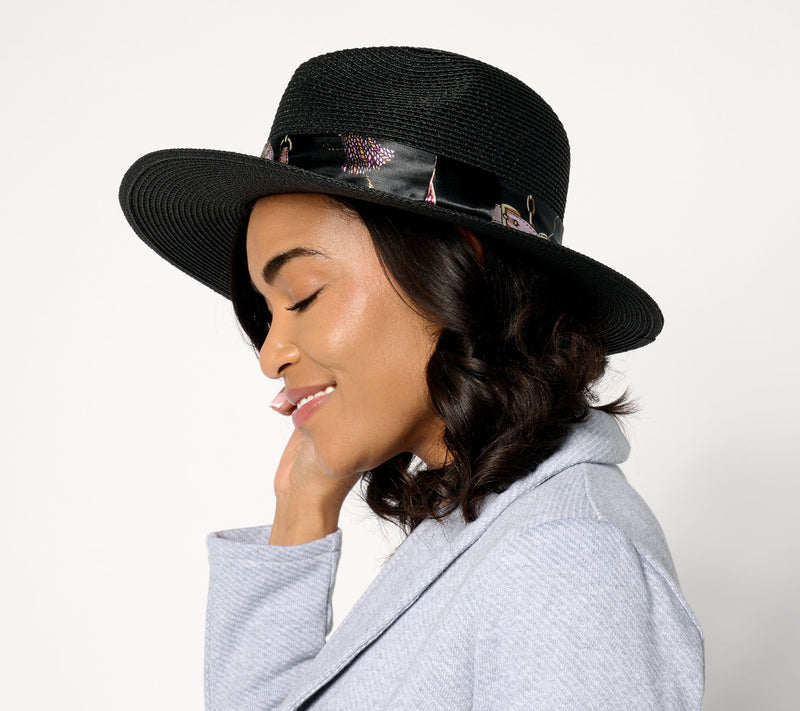 Women with Control Boater Hat — View 3