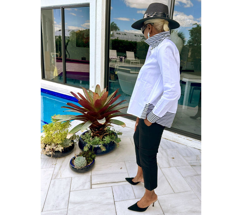 Women with Control Boater Hat — View 2
