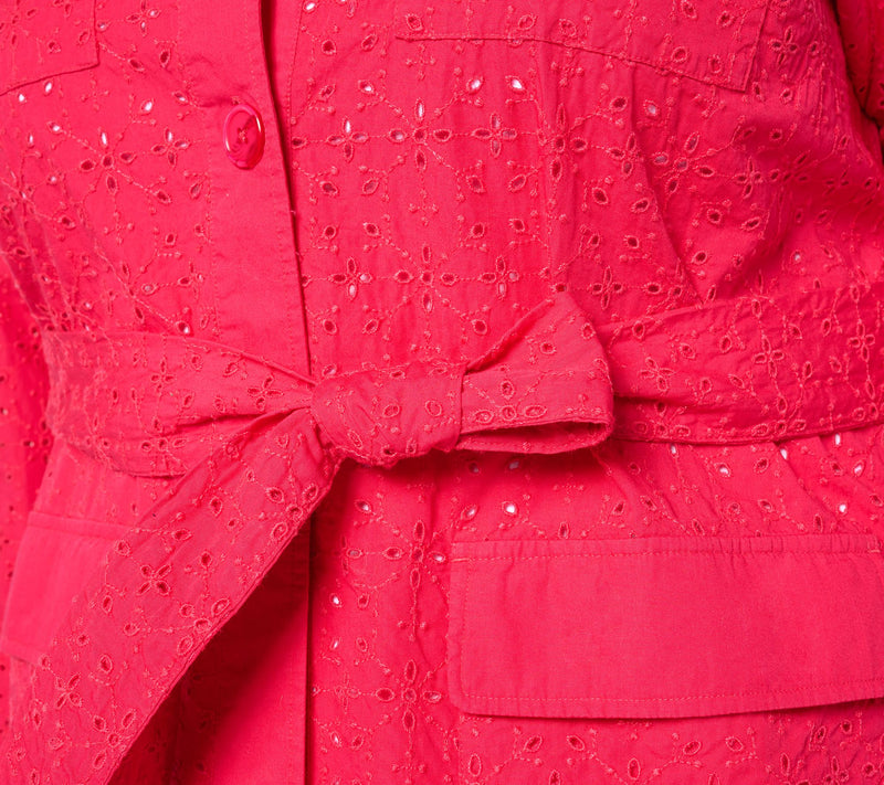 Isaac Mizrahi Live! Embroidered Cotton Eyelet Jacket — View 12