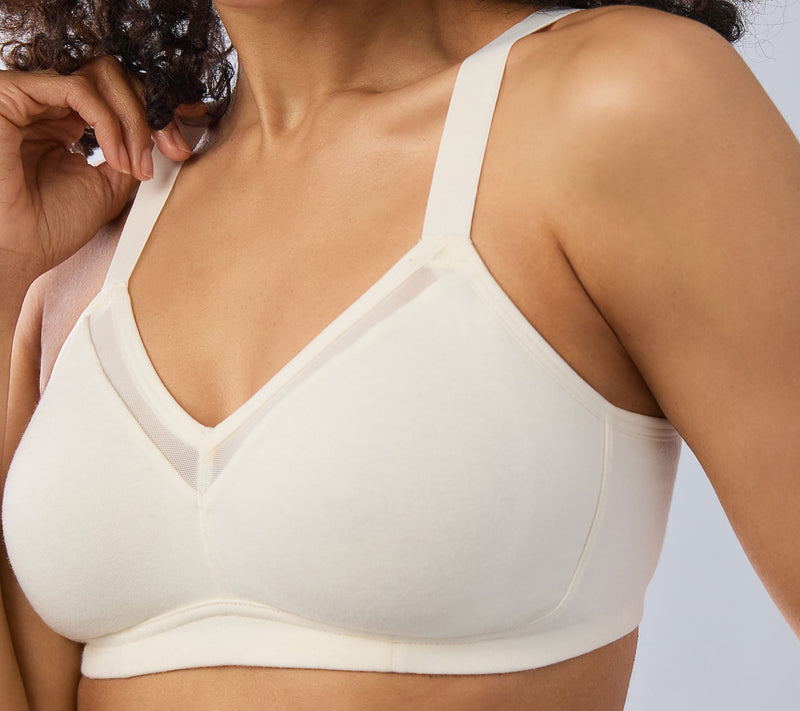 Cuddl Duds Intimates Cotton Core Mesh Trimmed Bralette — View 13