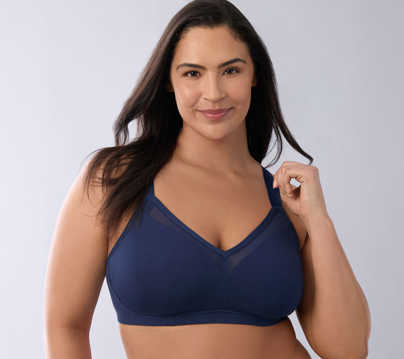 Cuddl Duds Intimates Cotton Core Mesh Trimmed Bralette — View 14