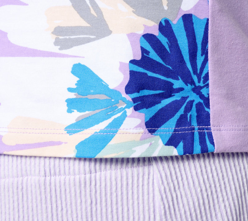 Sport Savvy Short Sleeve V-Neck Floral Tee — View 8