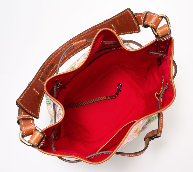 Dooney & Bourke Coated Cotton Plumeria Drawstring Bag — View 3