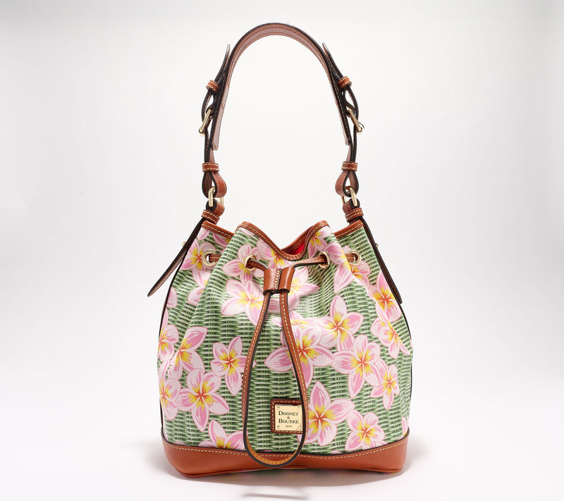 Dooney & Bourke Coated Cotton Plumeria Drawstring Bag — Main view