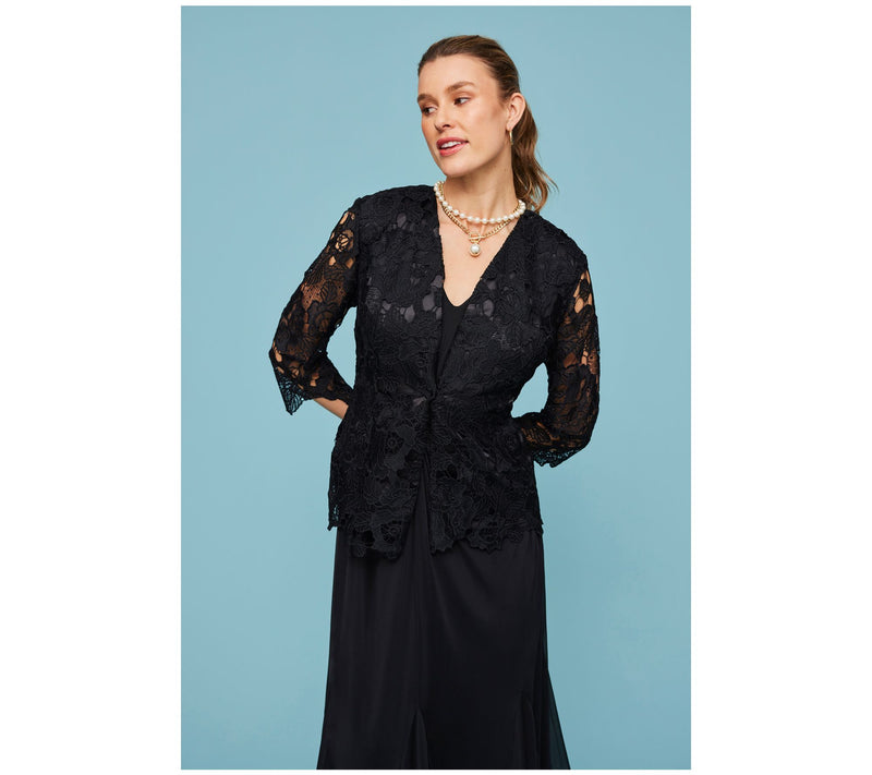 Isaac Mizrahi Live! Always Isaac Lace Blazer with Pockets — View 5