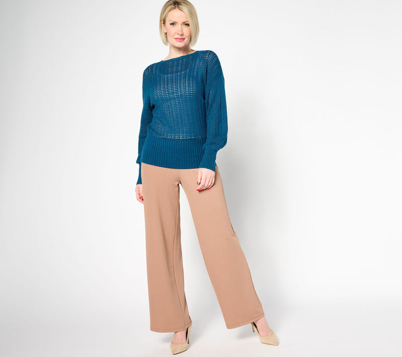BEAUTIFUL by Lawrence Zarian Novelty Stitch Boatneck Sweater — View 3