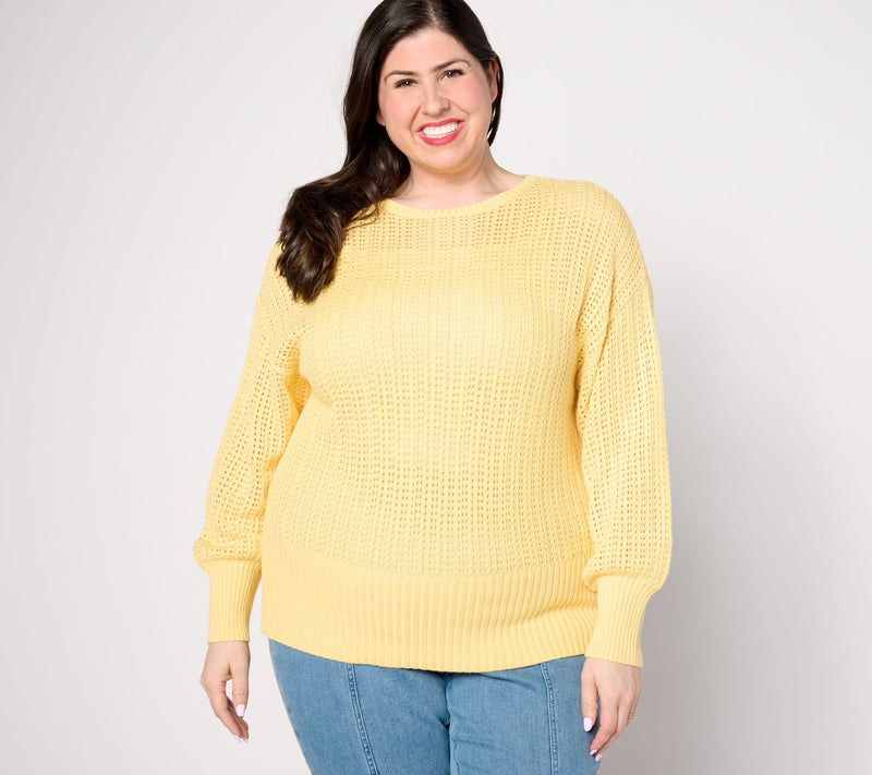 BEAUTIFUL by Lawrence Zarian Novelty Stitch Boatneck Sweater — View 12