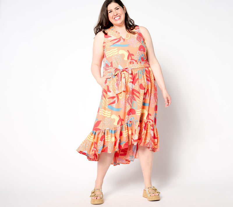 Susan Graver Soleil Regular Stretch Woven Dress — Main view