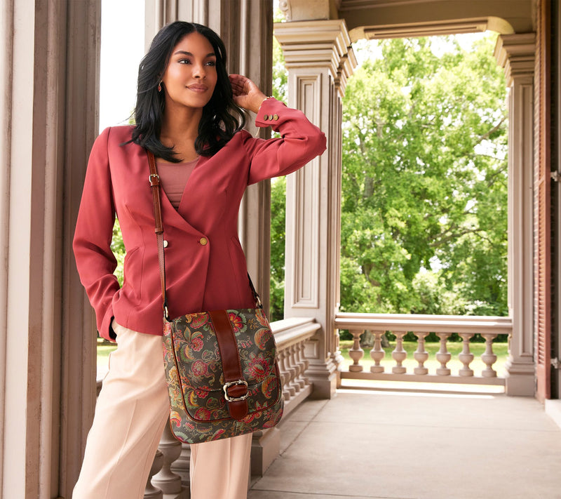"As Is" Patricia Nash Roana N/S Belted Leather Crossbody — View 4
