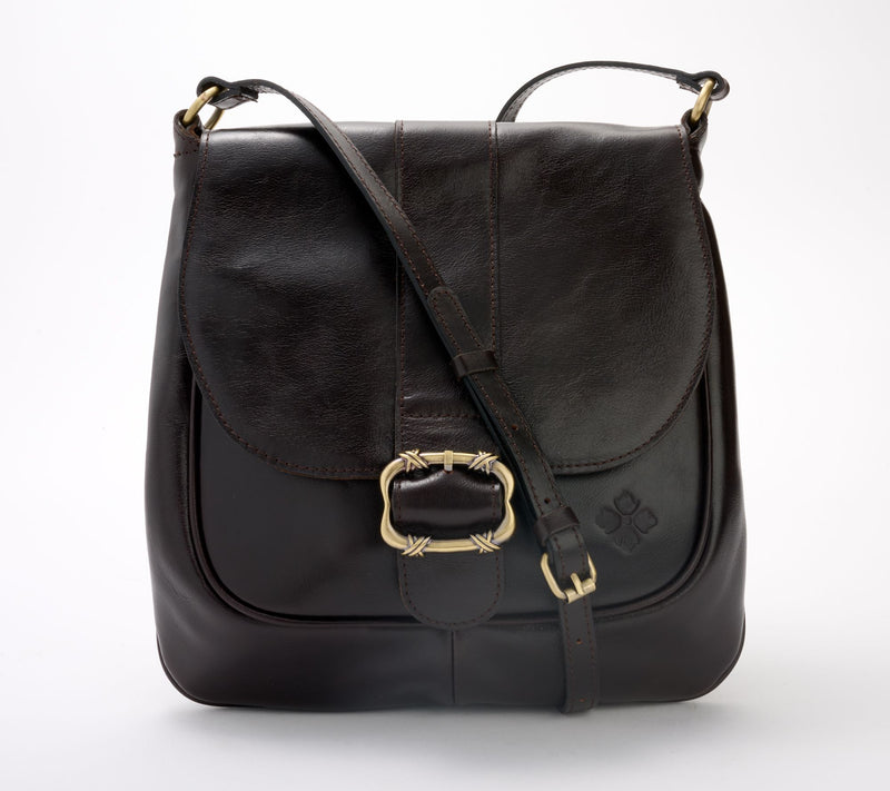 "As Is" Patricia Nash Roana N/S Belted Leather Crossbody — View 15