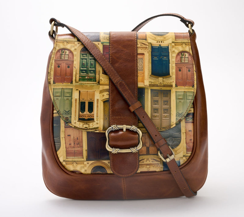 "As Is" Patricia Nash Roana N/S Belted Leather Crossbody — View 16