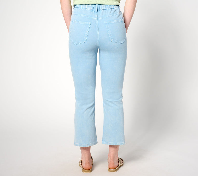 Denim & Co. Canyon Retreat Knit DenimCrop Kick Flare Jean — View 4