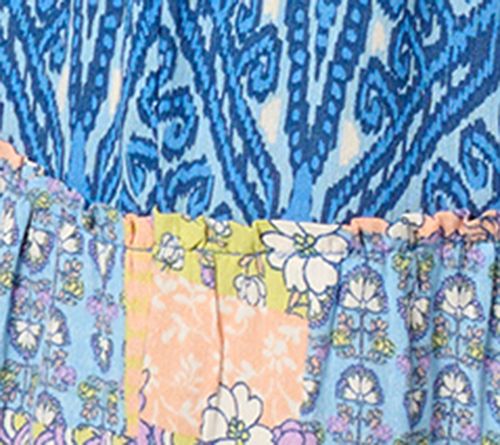 Denim & Co. Canyon Retreat Printed Ruffle Detail Tiered Skirt — View 5