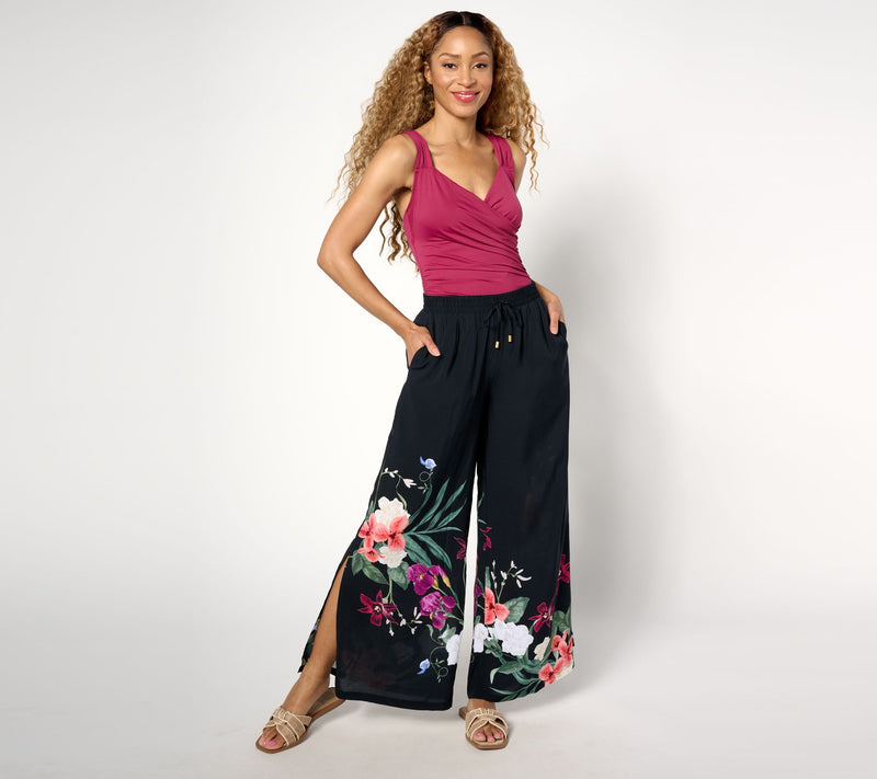 Jantzen Regular Woven Pull-On Wide Leg Cover-Up Pants — View 9