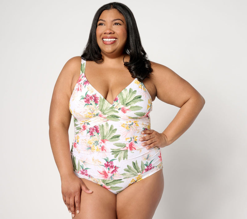 Jantzen Wrap Neck One-Piece with Adjustable Straps — View 7