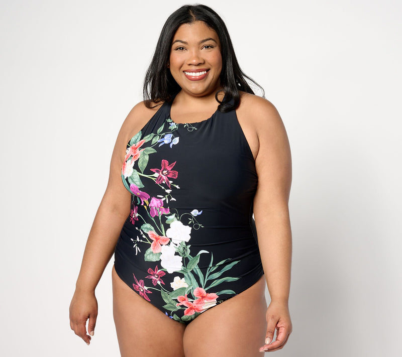 Jantzen Layla Cross Back High-Neck One-Piece — View 11