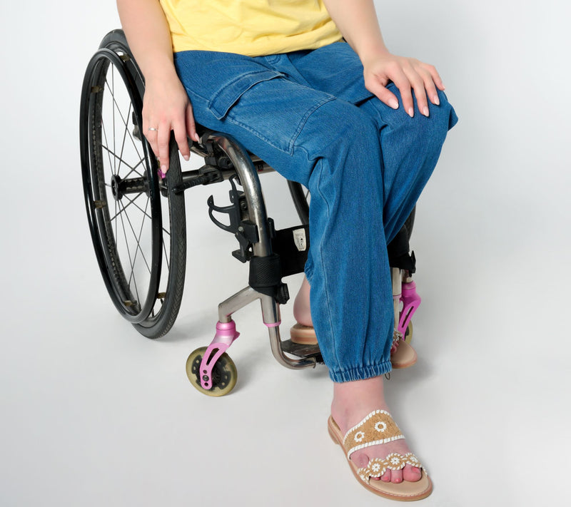 Denim & Co. Adaptive Comfy Air Cargo Jogger Wheelchair Fit — View 5