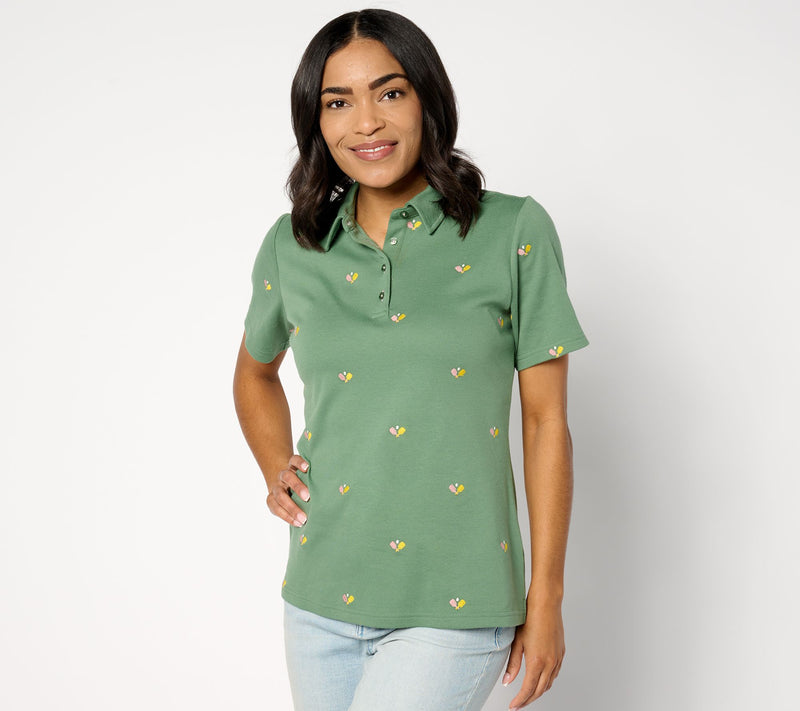 Studio Park x Alberti Popaj Women's Icon Embroidered Polo — View 2