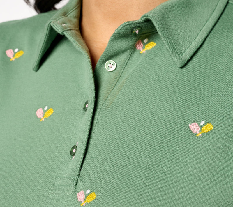 Studio Park x Alberti Popaj Women's Icon Embroidered Polo — View 5