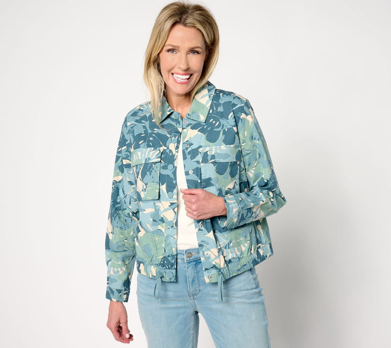 zuda Stretch Woven Ripstop Collared Jacket — View 9