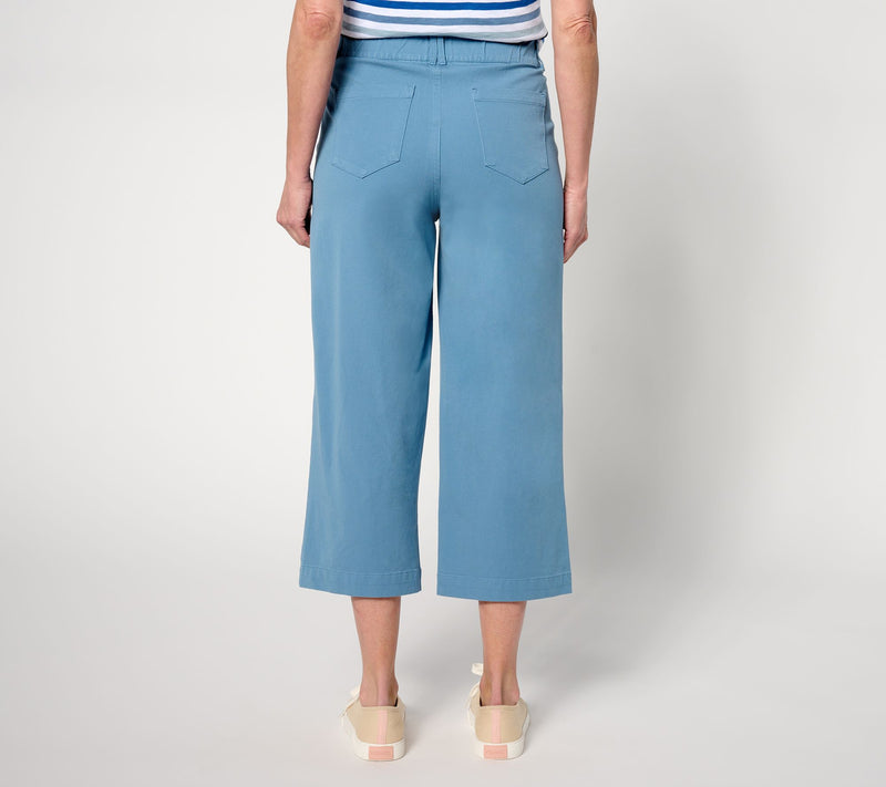 AnyBody Regular All-Stretch Twill Wide Leg Cropped Pants — View 14