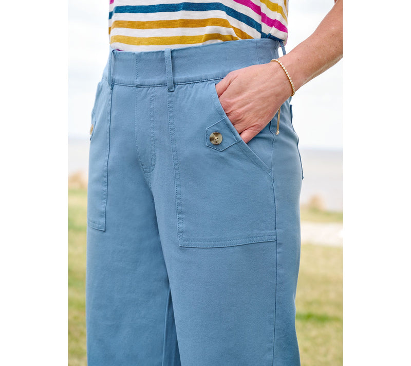 AnyBody Tall All-Stretch Twill Wide Leg Cropped Pants — View 13