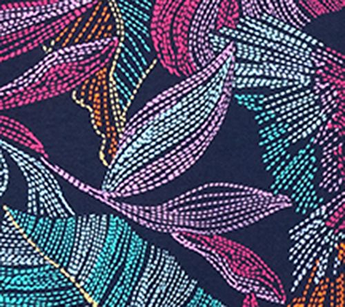 Denim & Co. Beach Regular Printed Jersey Short Slv Maxi Dress — View 10
