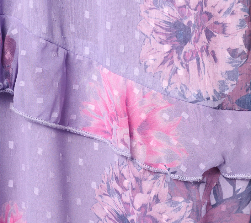 Destination 365 Regular Floral Clip Dot Chiffon Maxi Dress — View 13