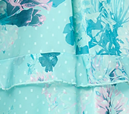 Destination 365 Regular Floral Clip Dot Chiffon Maxi Dress — View 9