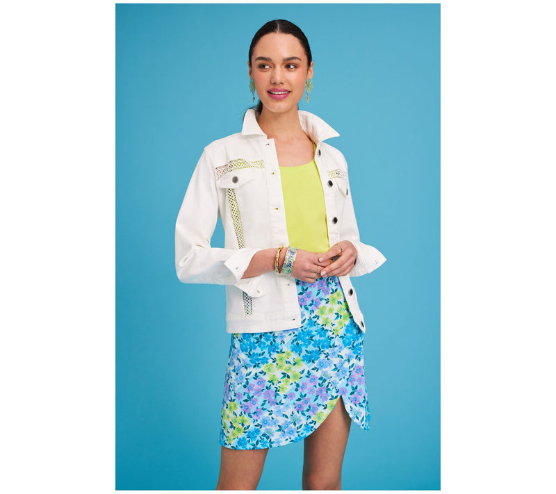Isaac Mizrahi Live! True Denim Jacket with Eyelet Insets — View 5