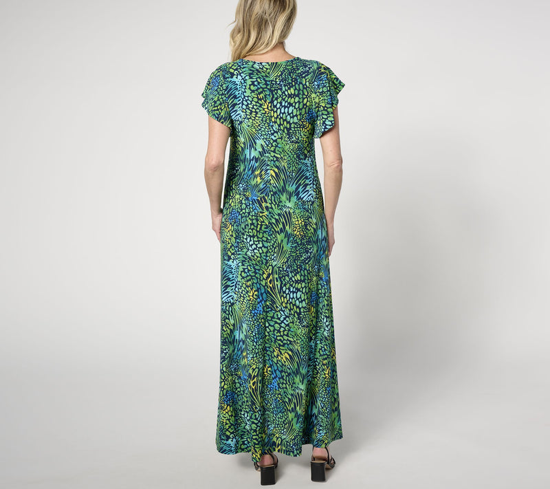 Women with Control Regular Como Jersey Lace Up Front Maxi Dress — View 10