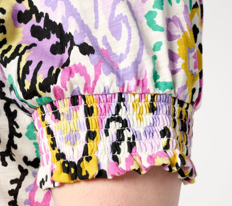 Belle by Kim Gravel Slub Knit Paisley Perfection Top — View 4