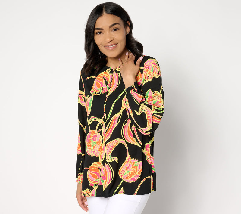 Belle by Kim Gravel Suncatcher Peasant Blouse — View 10