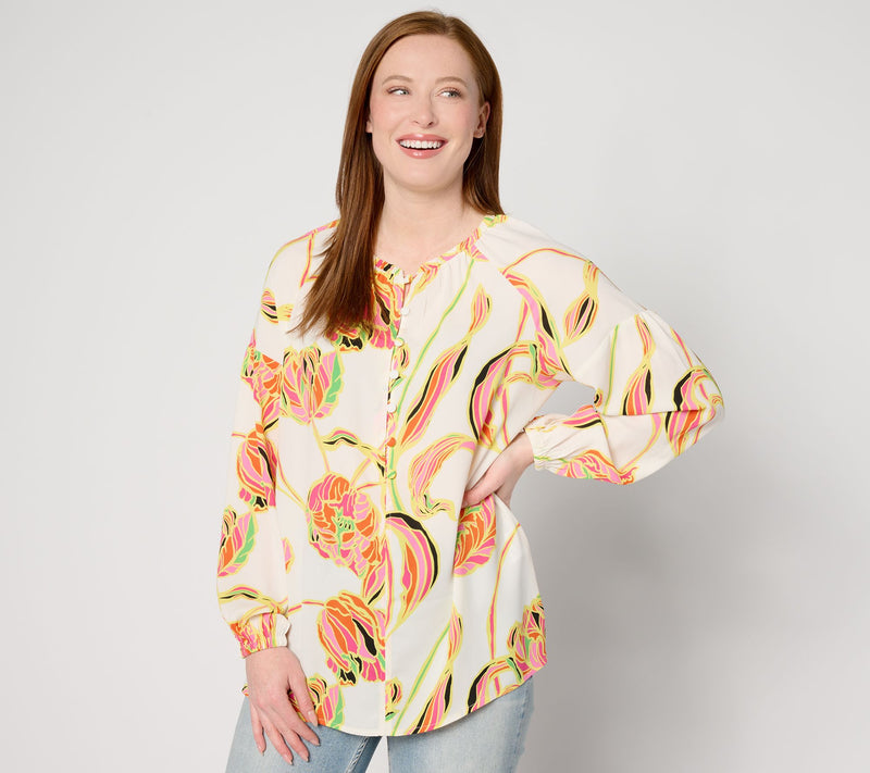 Belle by Kim Gravel Suncatcher Peasant Blouse — View 11