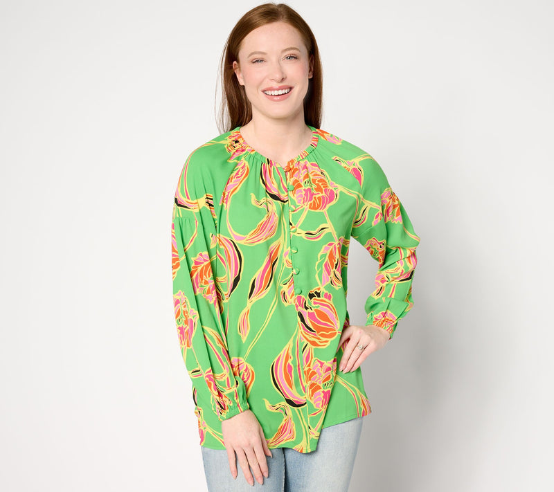 Belle by Kim Gravel Suncatcher Peasant Blouse — View 12