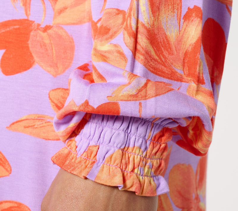 Belle by Kim Gravel Pet. Rayon Spandex Brushed Blooms Maxi Dress — View 12