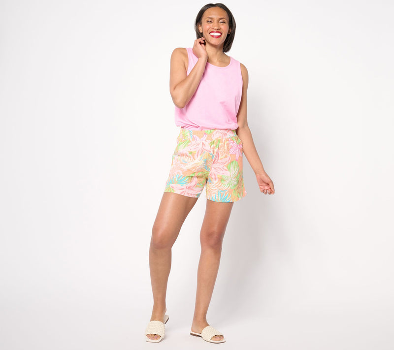 Belle Beach by Kim Gravel Gauze Let's Get Tropical 5" Short — View 4