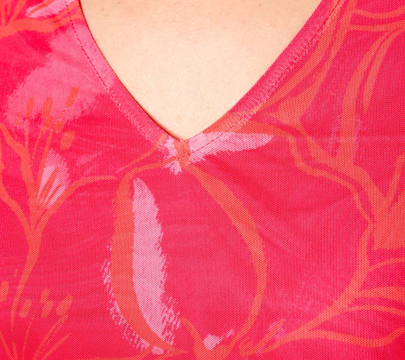 Belle Beach by Kim Gravel TropiCool Knit Suncatcher Blouson Slv Top — View 4