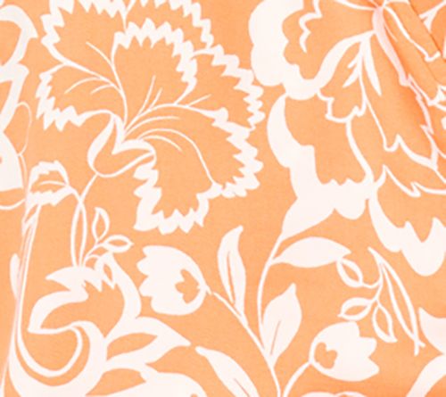 AnyBody Printed Short Sleeve Faux Wrap Woven Top — View 2