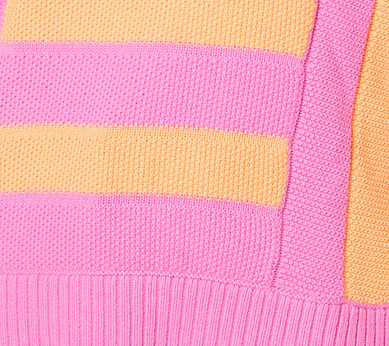 Sport Savvy Mixed Stripe V-Neck Cotton Sweater — View 10