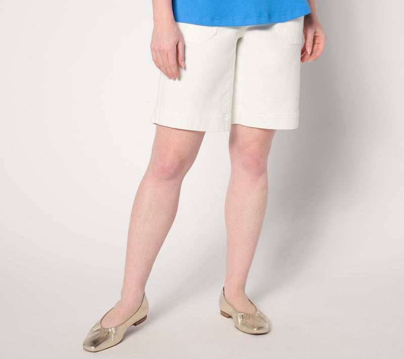 Isaac Mizrahi Live! Petite True Denim Shorts with Patch Pockets — View 10