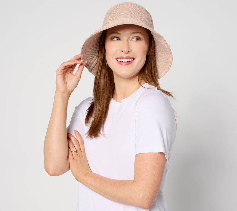 San Diego Hat Co. Garden Chic Ultrabraid Packable Bucket Sun Hat — Main view