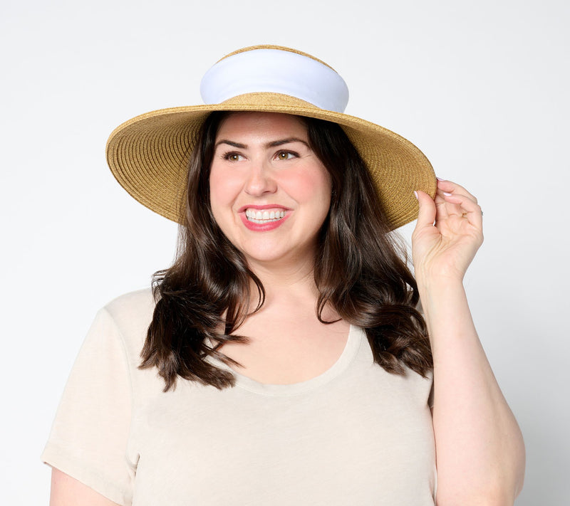 San Diego Hat Co. Garden Chic Collapsible Crown Sun Hat — View 5