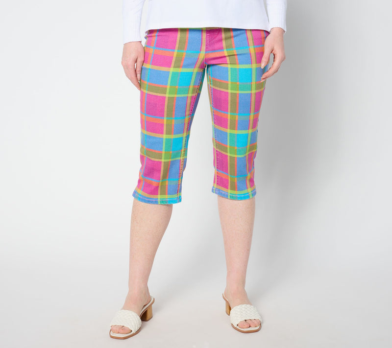 Isaac Mizrahi Live! Regular True Denim Printed Pedal Pusher — View 3