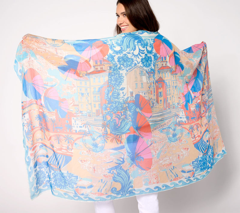 Women with Control Printed Scarf — View 6