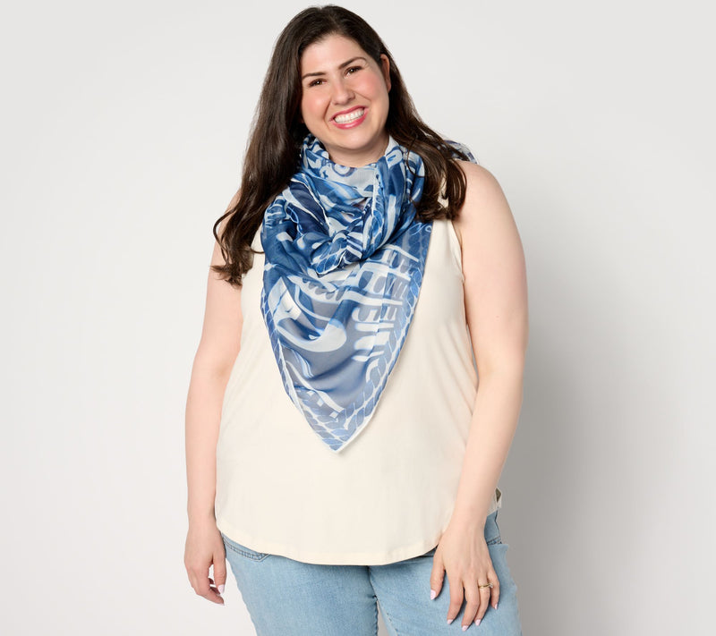 Women with Control Printed Scarf — View 5