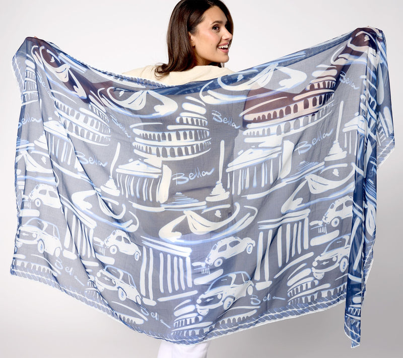 Women with Control Printed Scarf — View 7