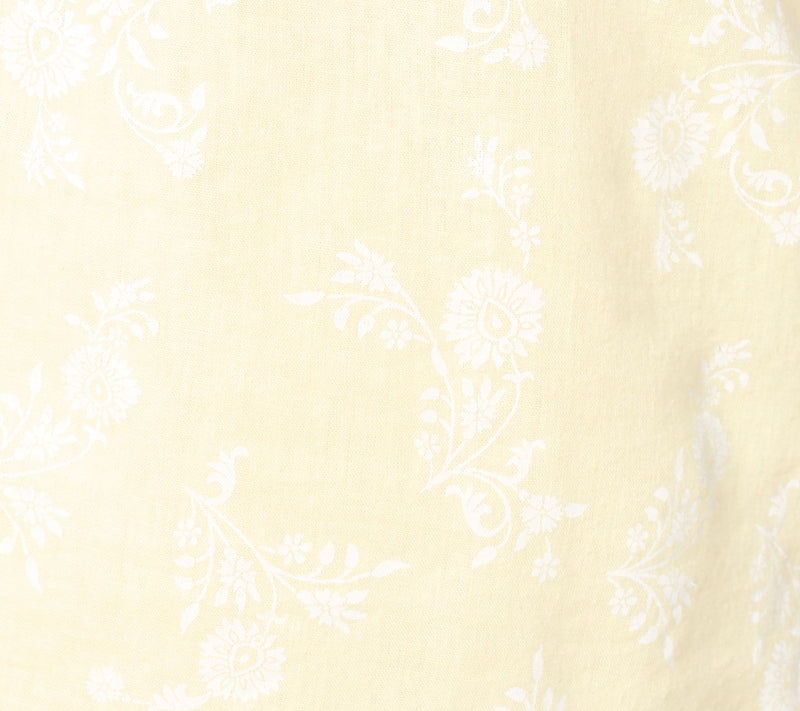 Denim & Co. Naturals Linen Blend Elbow Sleeve Printed Blouse — View 4