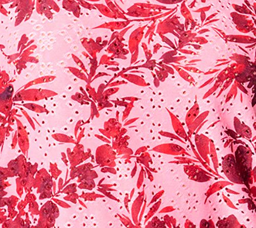 LOGO Layers by Lori Goldstein Printed Eyelet 3/4 Sleeve Top — View 6